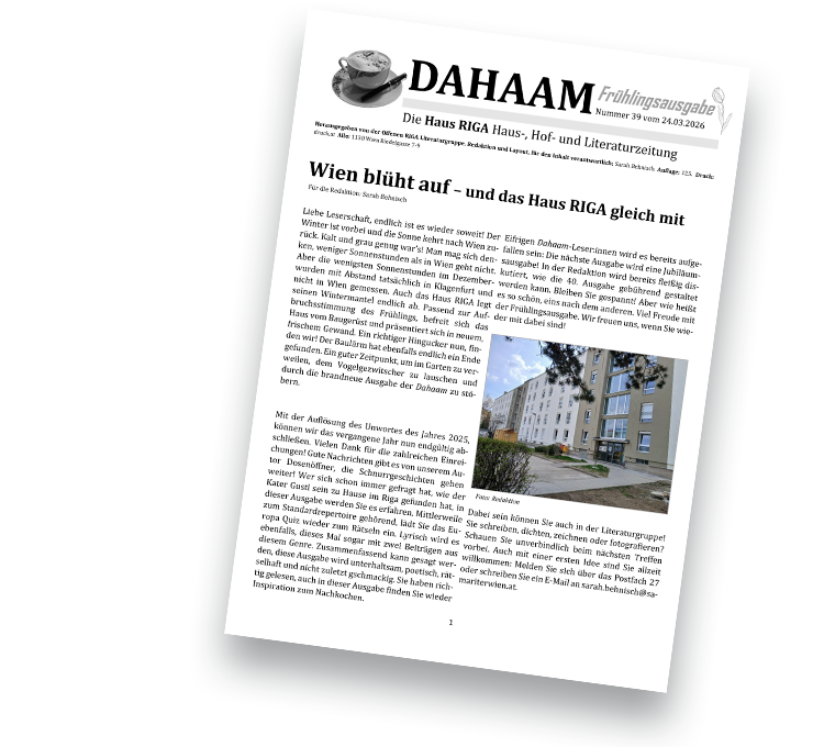 Ein Artikel aus der Frühlingsausgabe der Zeitung 