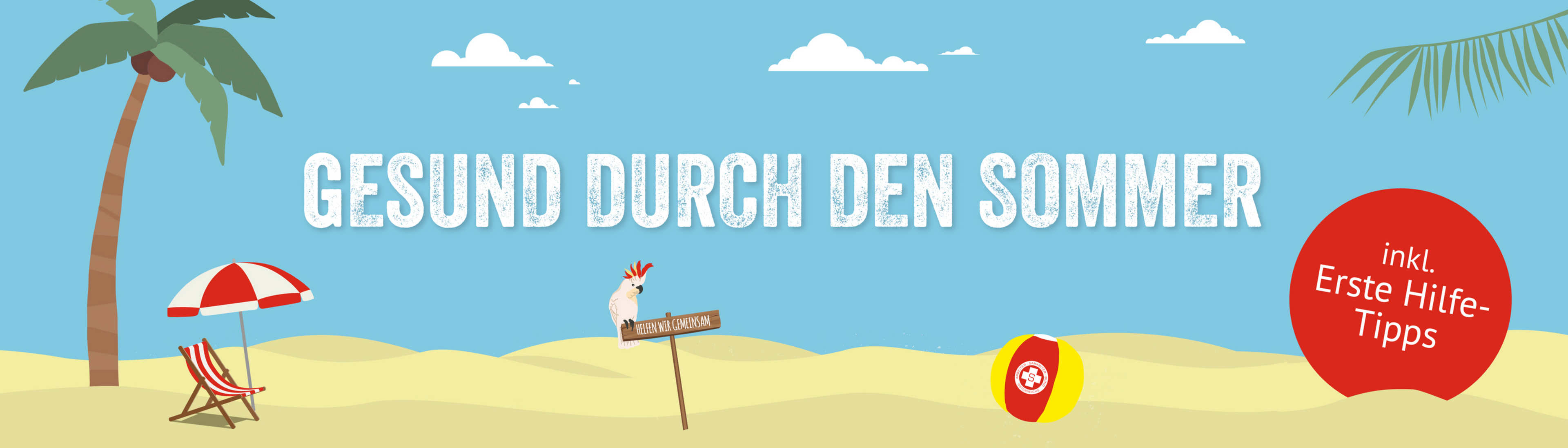 Grafik mit Sommerillustrationen 