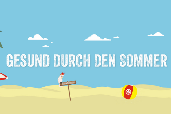 Grafik mit Sommerillustrationen