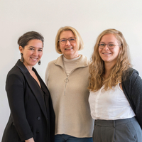 Porträt des Fundraising-Teams des Samariterbund Wien, Julie Klein, Bettina Nistler und Mariann Grunenwald