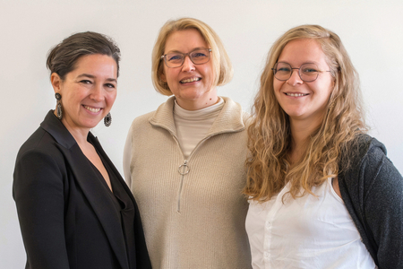 Mag. Julie Klein, MSc, Leitung Marketing und Fundraising; Mag. (FH) Bettina Nistler, Spender:innenbetreuung; Mariann Grunenwald, BA, Spender:innenbetreuung