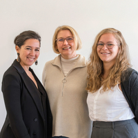 Porträt des Fundraising-Teams des Samariterbund Wien, Julie Klein, Bettina Nistler und Mariann Grunenwald
