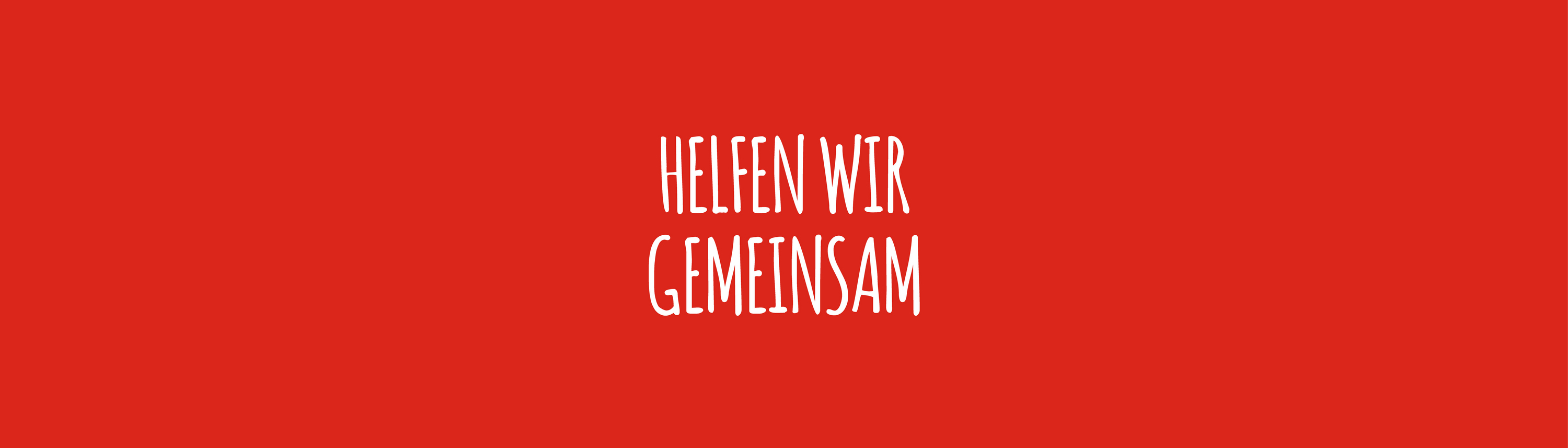 Slogan helfen wir gemeinsam