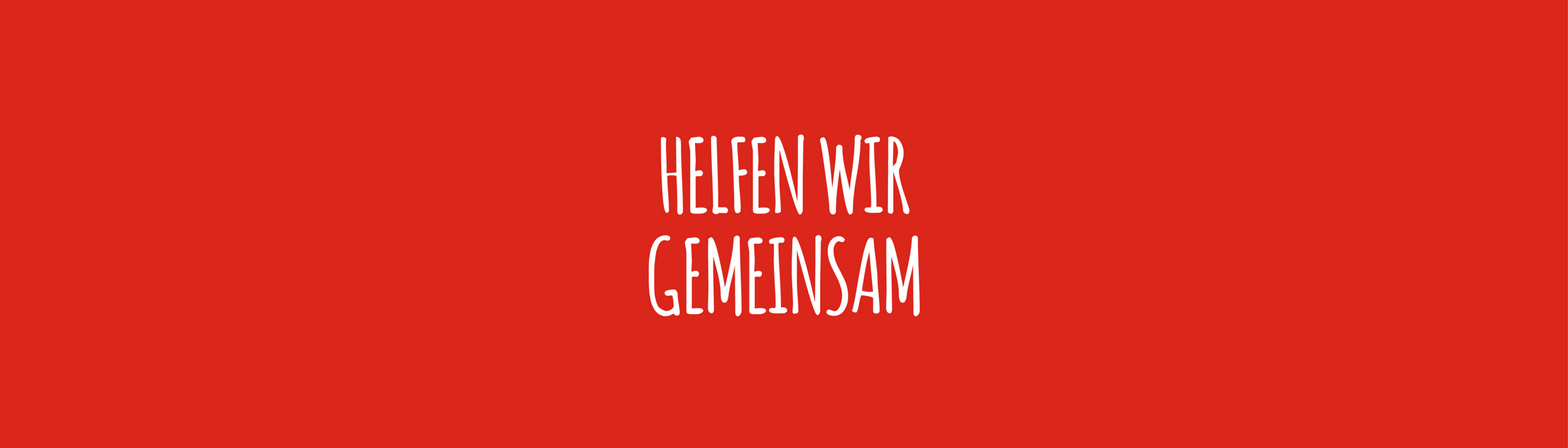 Slogan helfen wir gemeinsam