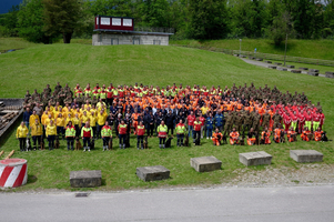 Gruppenbild der Übungsteilnehmer an Achilles24 in der Katastrophenhilfe